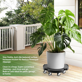 ZORVIO heavy-duty plant caddy supports up to 500 pounds for outdoor use.