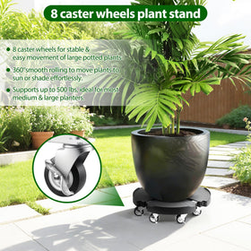 ZORVIO side-brake casters allow quick securement during watering or wind.