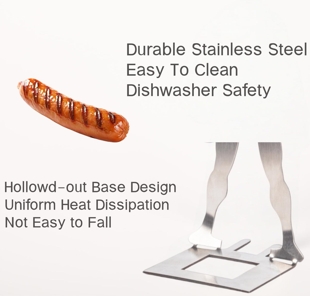 Zorythm hotdog roaster on grill demonstrates portable grilling versatility.