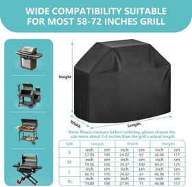 ZOTUEN grill cover fabric close-up highlights durable ripstop and UV coating