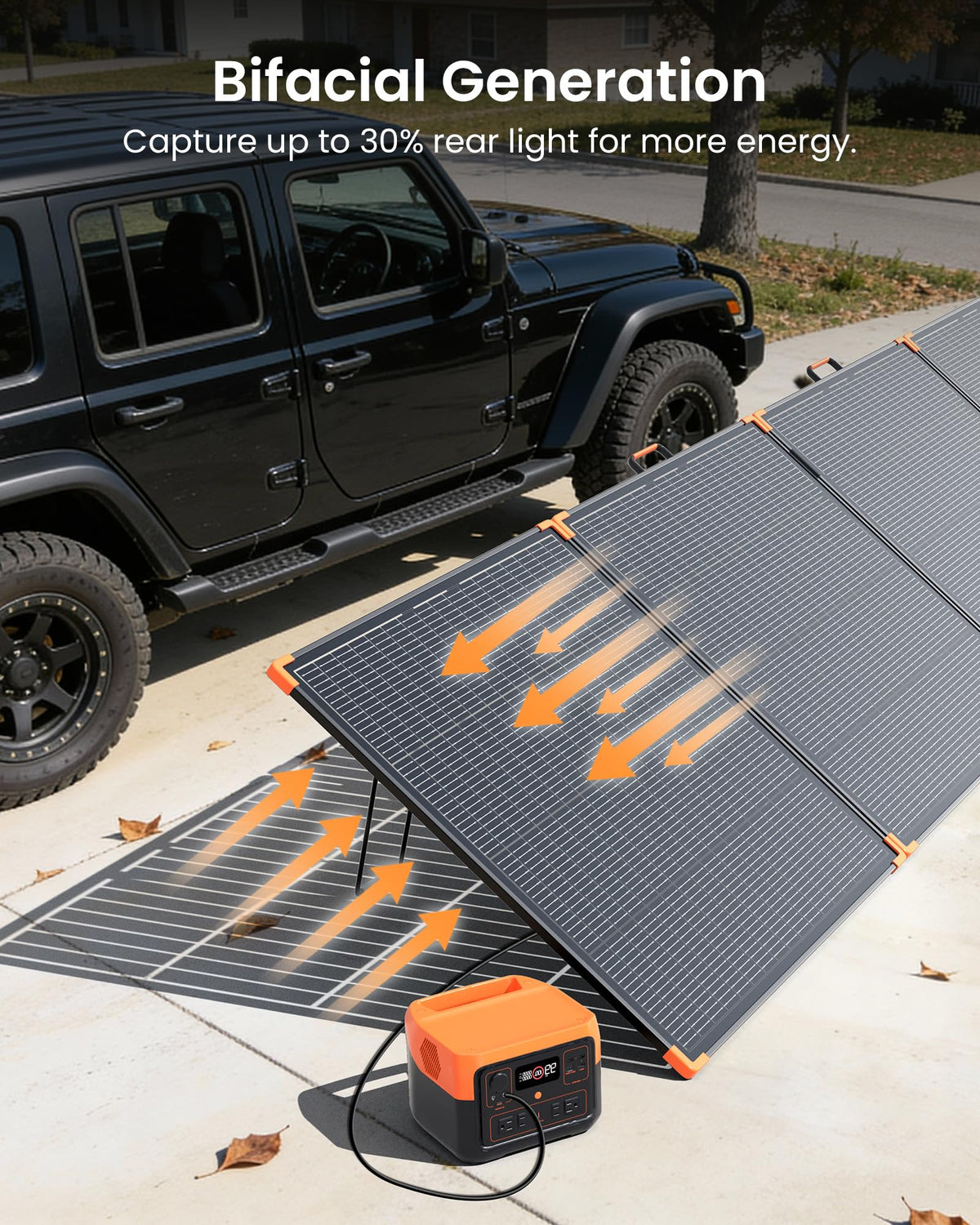 ZOUPW 480W panel lightweight design enables quick solo setup.