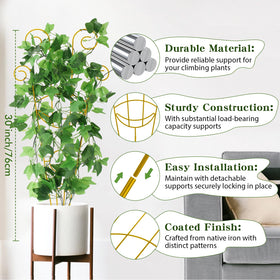 ZOUTOG rustproof metal trellis detail highlighting durable support for indoor climbers.