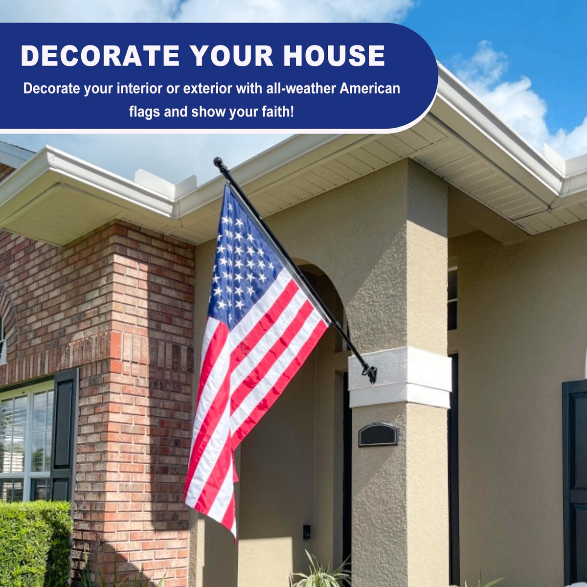 ZoYaone brass-grommets flag ready for standard flagpoles and porch setups