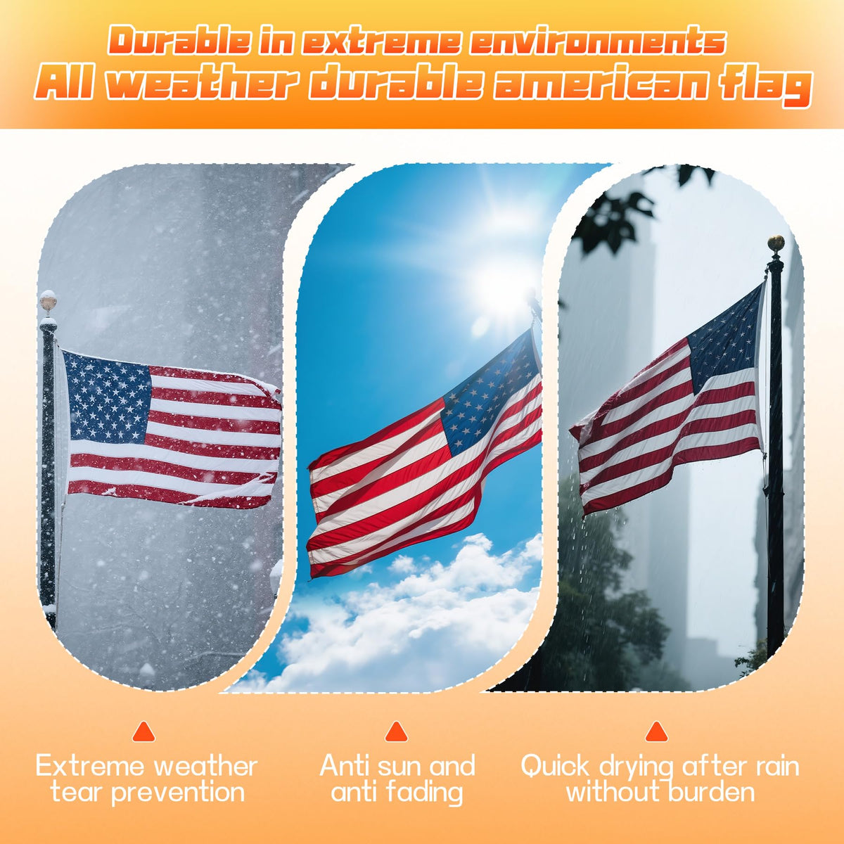 ZoYaone brass grommets on flag for secure mounting