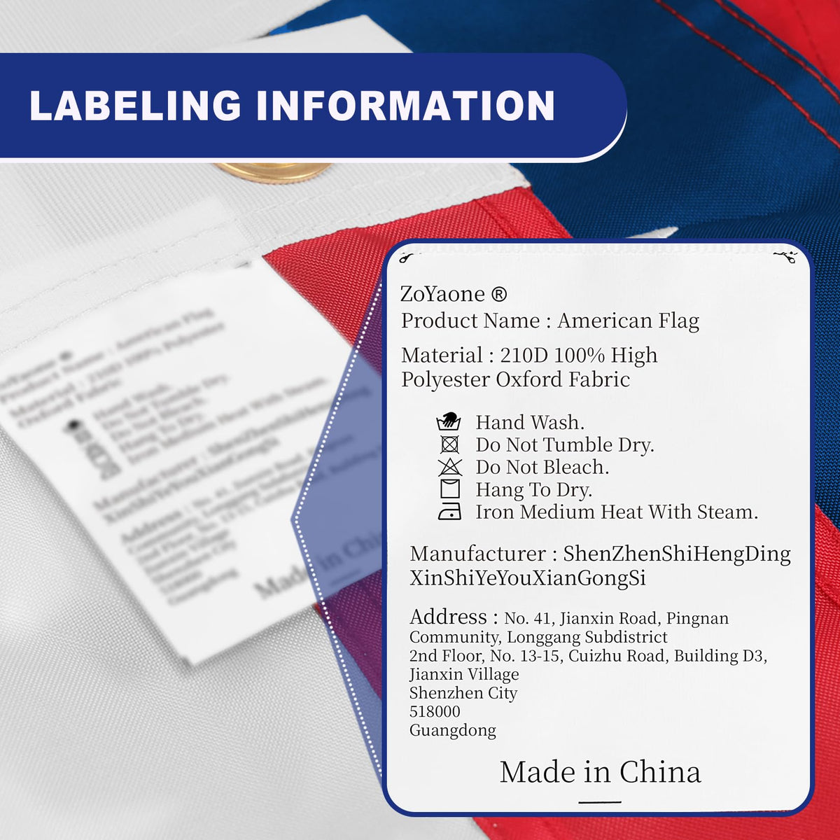 ZoYaone flag includes post purchase support for confidence