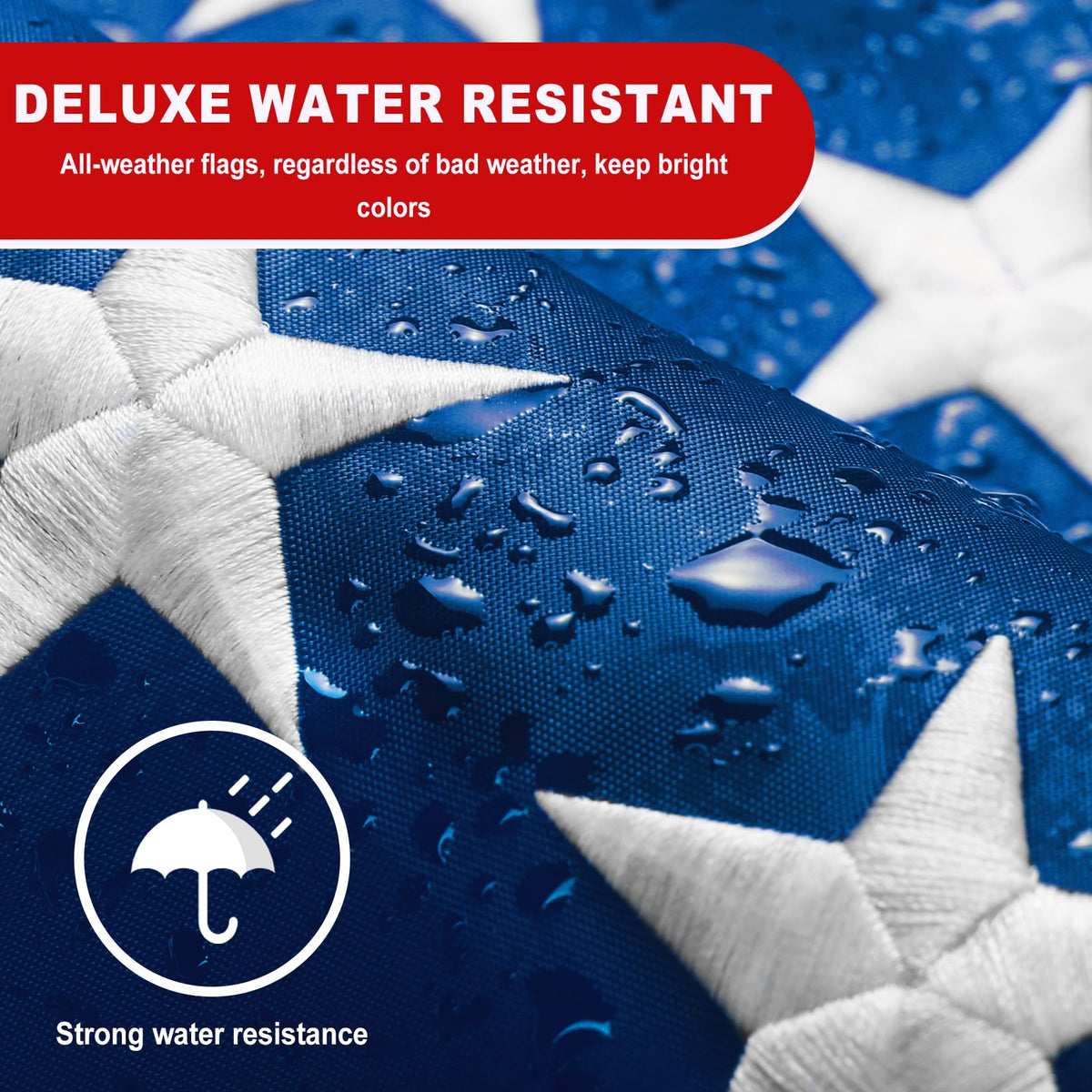 ZoYaone waterproof UV-protection flag dries quickly after rain and resists fading