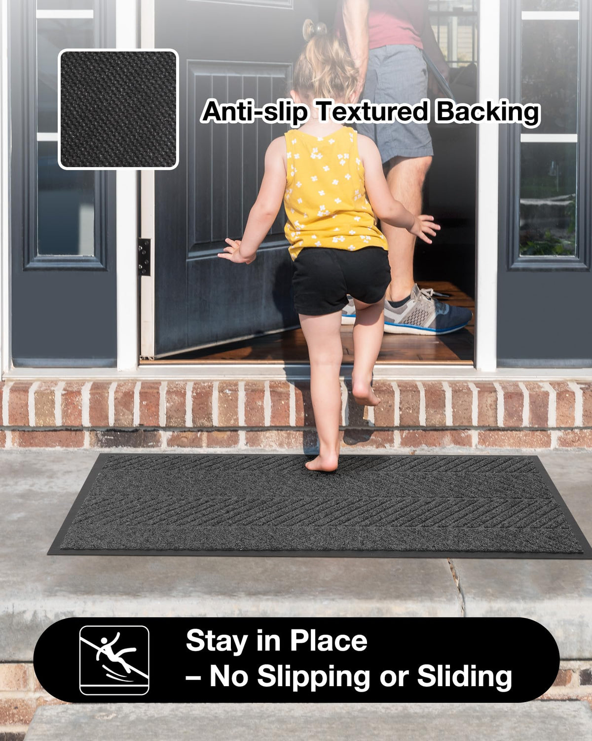 ZPAI heavy-duty rug resists wear under heavy foot traffic.