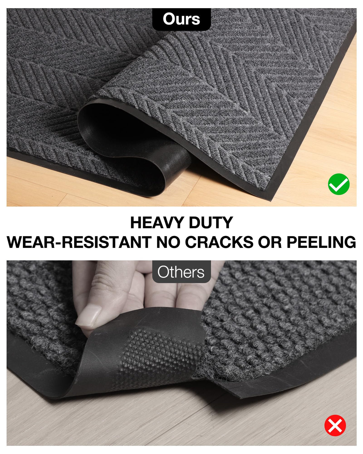ZPAI all-weather mat dries quickly, keeping entryways safe.