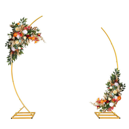 ZpigToor metal open arch backdrop stand set 2 in gold for versatile backdrops
