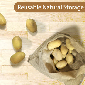 Zplontya burlap bag with breathable design helps vegetables stay fresh.