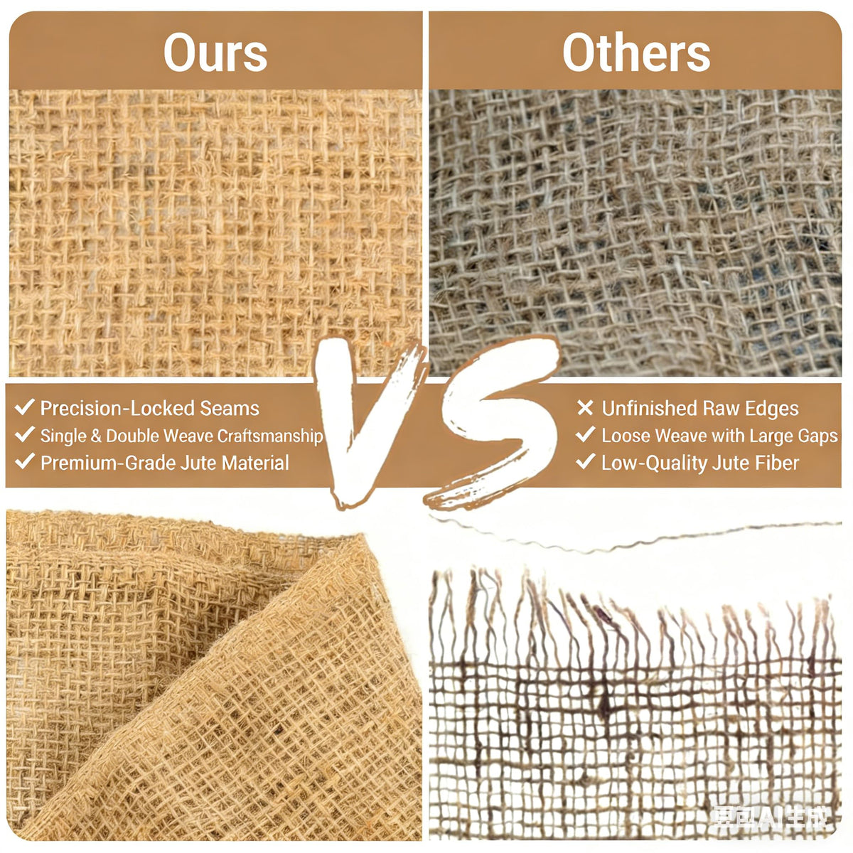 Zplontya burlap bags for reusable garden storage in natural fibers.