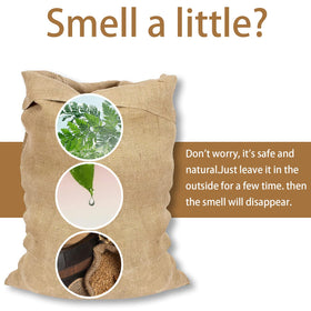 Zplontya burlap sack used for food storage and DIY crafts.