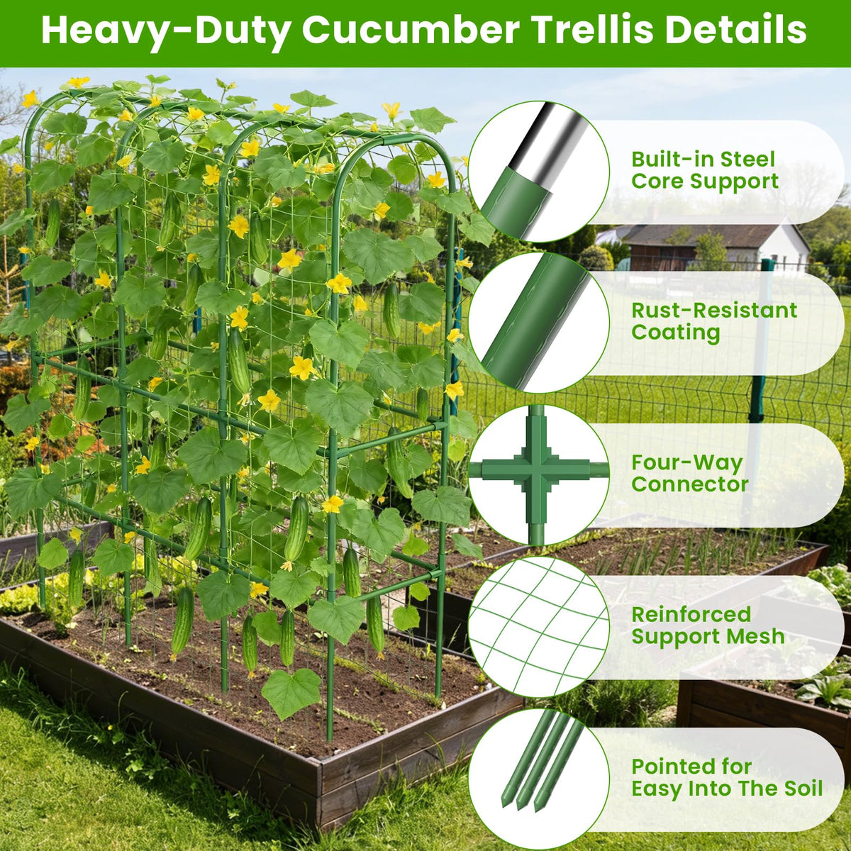 ZPMOCKAQ 51x62 trellis assembly highlights easy setup with stable U-shape design