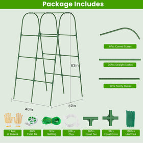 ZPMOCKAQ garden kit includes leaf ties, clips, and netting for versatile support.