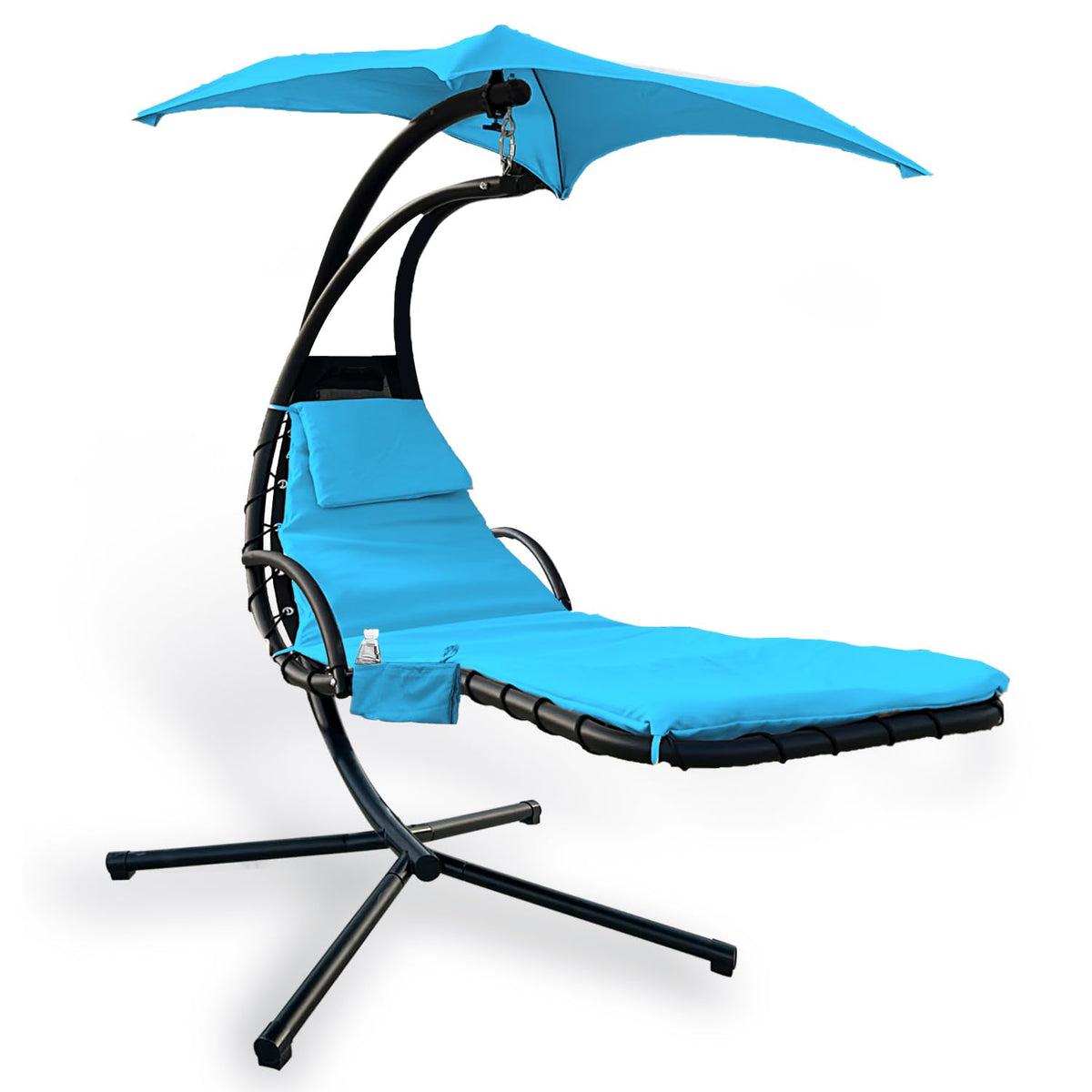 ZQDQIUQIU outdoor hanging lounge chair cushion cover in blue, refreshes patio seating with waterproof protection.