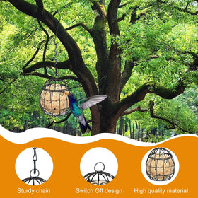 ZQZXD outdoor-friendly bird feeder setup in a garden scene.