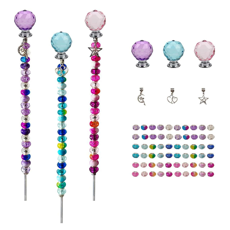 ZSlactp Beaded Garden Stakes Kit packaging for easy outdoor decor setup.