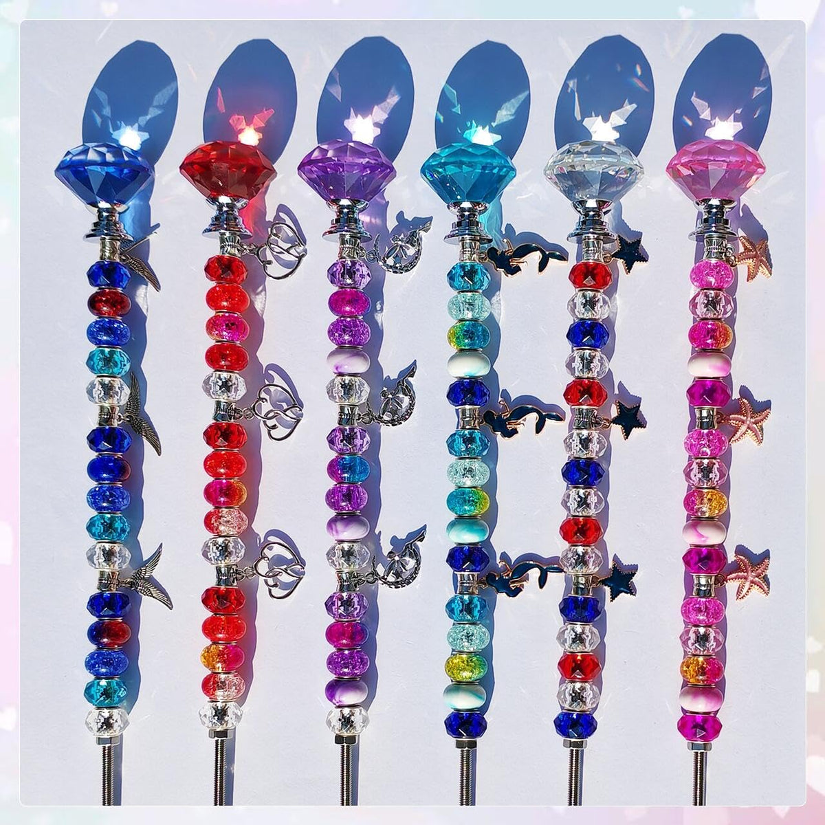 ZSlactp crystal diamonds stake adds glitter to outdoor displays