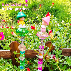 ZSlactp miniature mushroom figurines add playful garden accents.