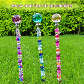 ZSlactp silver pendants and thread rods create sturdy, customizable garden stakes.