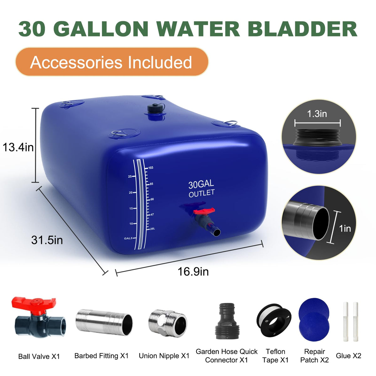 ZSLTLDU 1000D PVC foldable tank durable for outdoor use