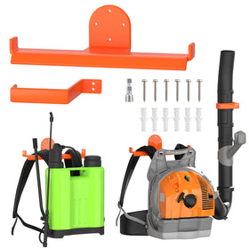 ZSLTLDU backpack blower rack mounted on wall saves space for tools.