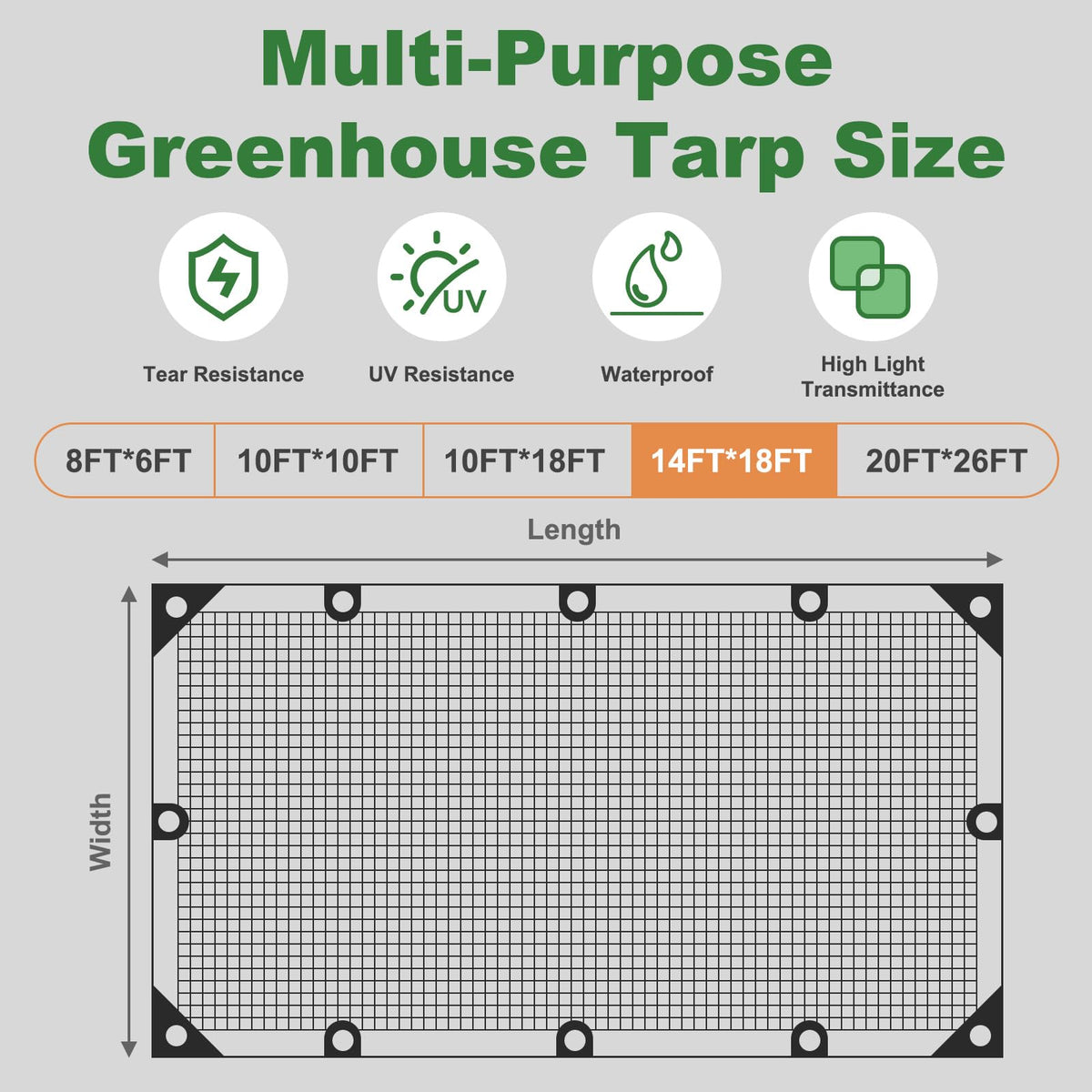 ZSLTLDU rust resistant hardware improves tarp durability outdoors