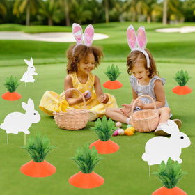 ZSMKJIAYE Easter yard scene showcases festive colors and curb appeal