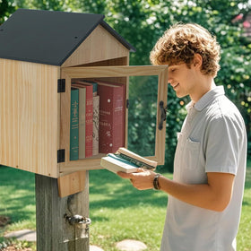 ZSMUSMT Little Library Box acts as a community sharing spot.