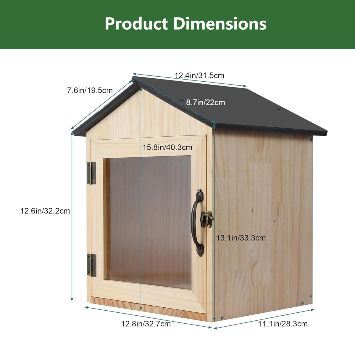 ZSMUSMT Little Library Box in pine natural finish ready for DIY customization.