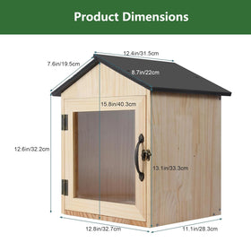 ZSMUSMT Little Library Box in pine natural finish ready for DIY customization.