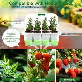 ZSYWODFO heat mat/plant light compatibility enables year-round indoor gardening