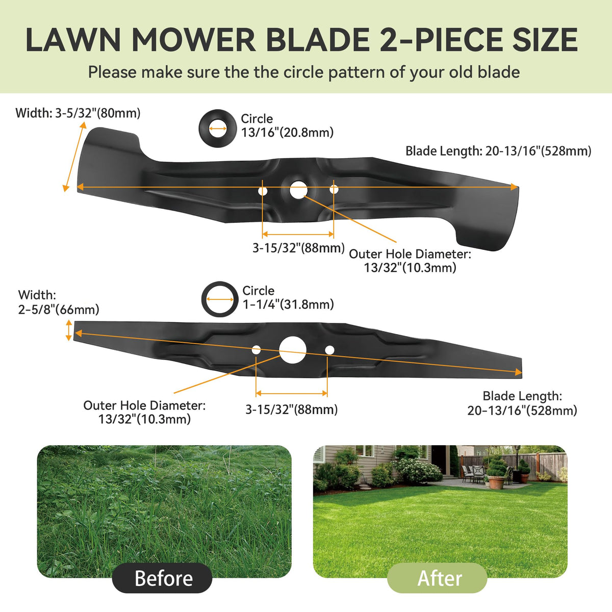 ZTF bolts and washers secure blades for a sturdy, safe installation.