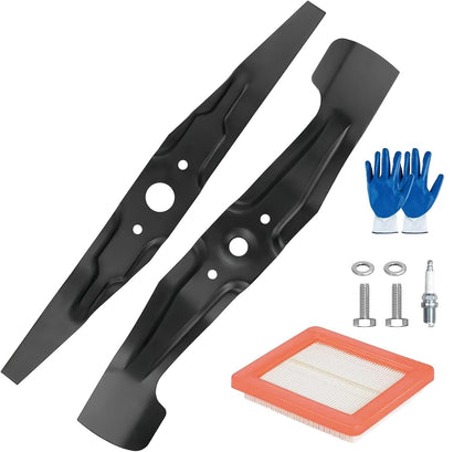 ZTF mulching blades kit with upper and lower blades for Honda mowers, ensuring a clean cut.
