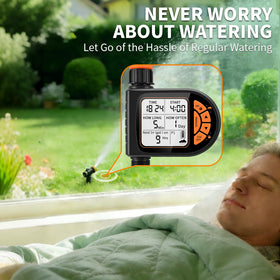 ZTGHFMY sprinkler timer child lock protects timers from pets and kids.