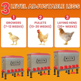 ZTMUFDR conical locking lids protect feed from rain and pests.