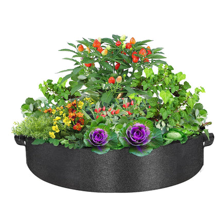 ZtohPyo 50-Gallon Grow Bag side view highlighting spacious planting area for vegetables.
