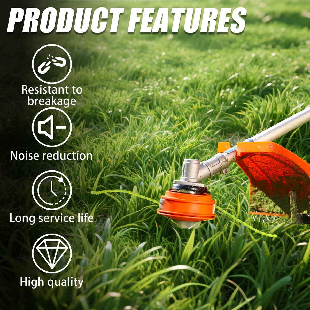 Compatible with most gas-powered trimmers using 0.095 inch line.