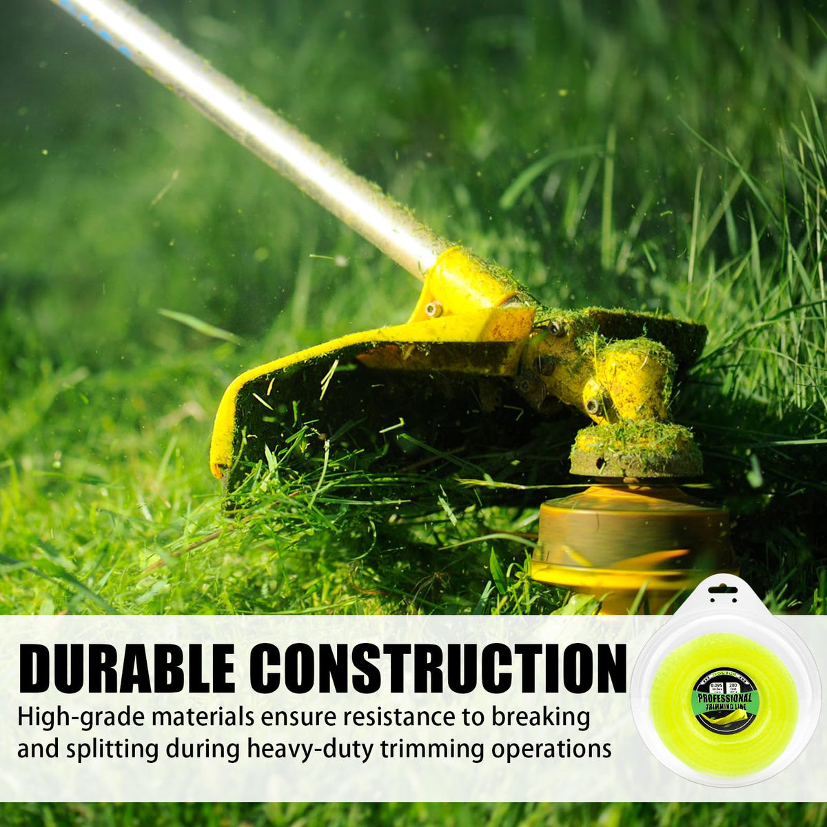 High-strength construction resists breakage under dense weeds.
