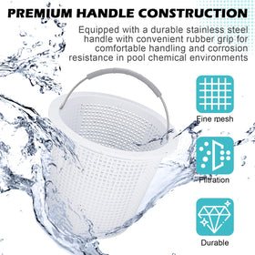 Built-in weight design helps keep the basket submerged during operation.