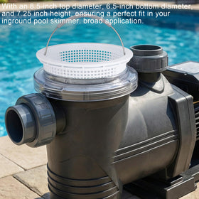 Perforated mesh filters leaves and debris while preserving water flow.