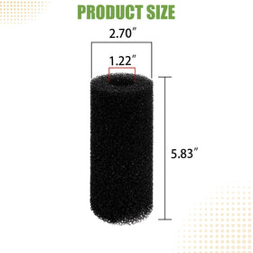 Beckett Pond G FR DP compatible sponge roll maintains flow and reduces clog risk