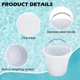 Stainless steel handle with rubber grip for comfortable, corrosion-resistant use.