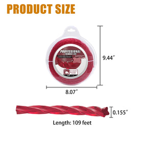 ZTTM 0.155-in diameter line demonstrates 109 feet of trimming reach