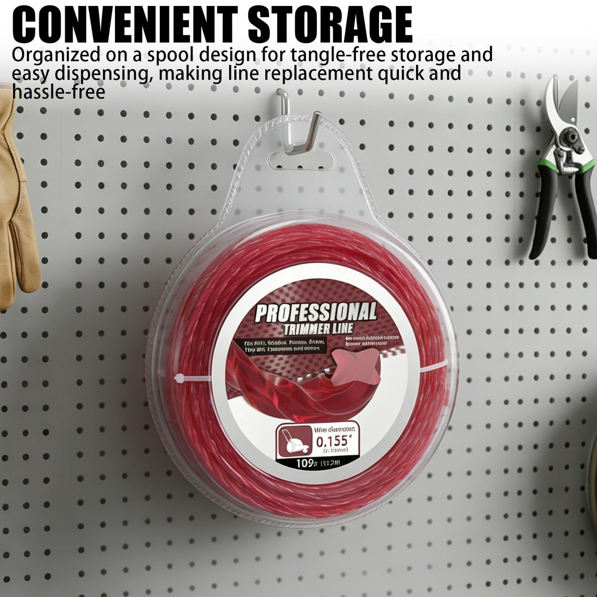 ZTTM spool storage image shows tangle-free line dispensing