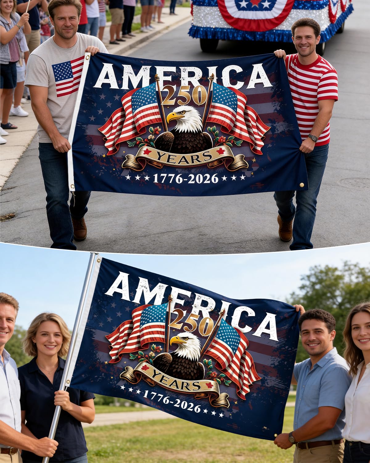 Ztzfacai double-sided 2-in-1 flag and wall decor option.
