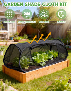 Ztzfacai breathable garden mesh cover shown on a bed