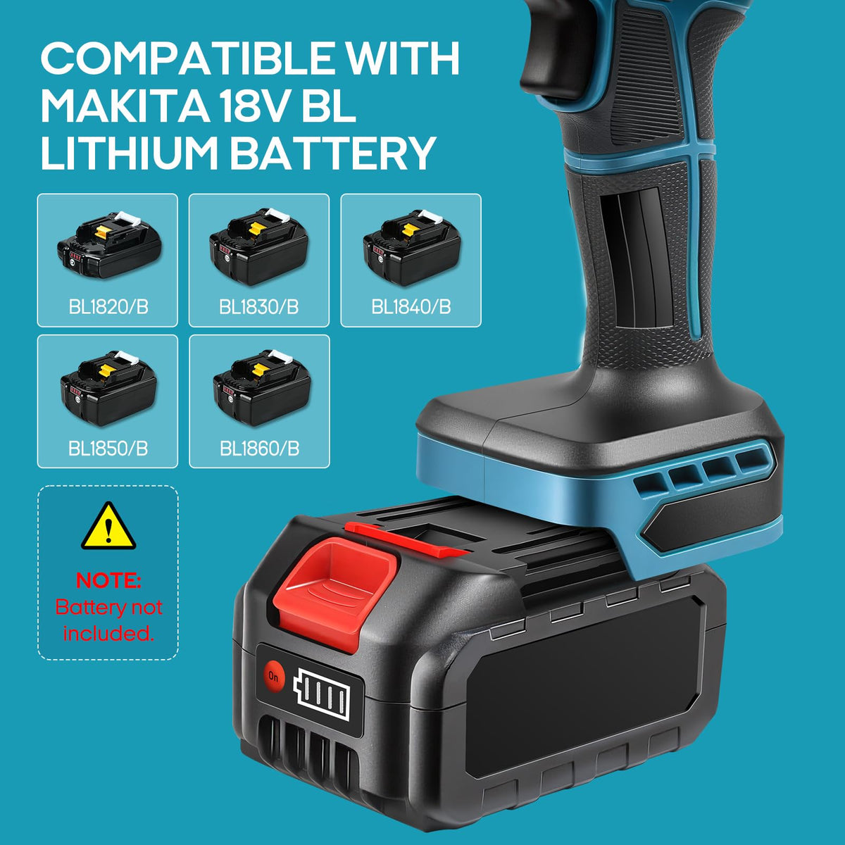 ZUYIYI handheld unit powered by Makita 18V battery for versatile outdoor cleaning.