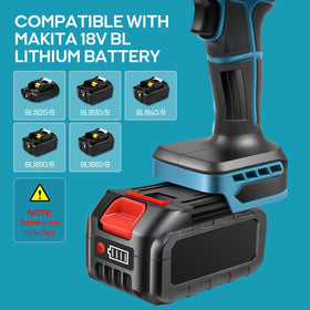 ZUYIYI handheld unit powered by Makita 18V battery for versatile outdoor cleaning.