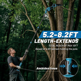ZUYIYI auto-oiling keeps the chain lubricated for smoother cuts.